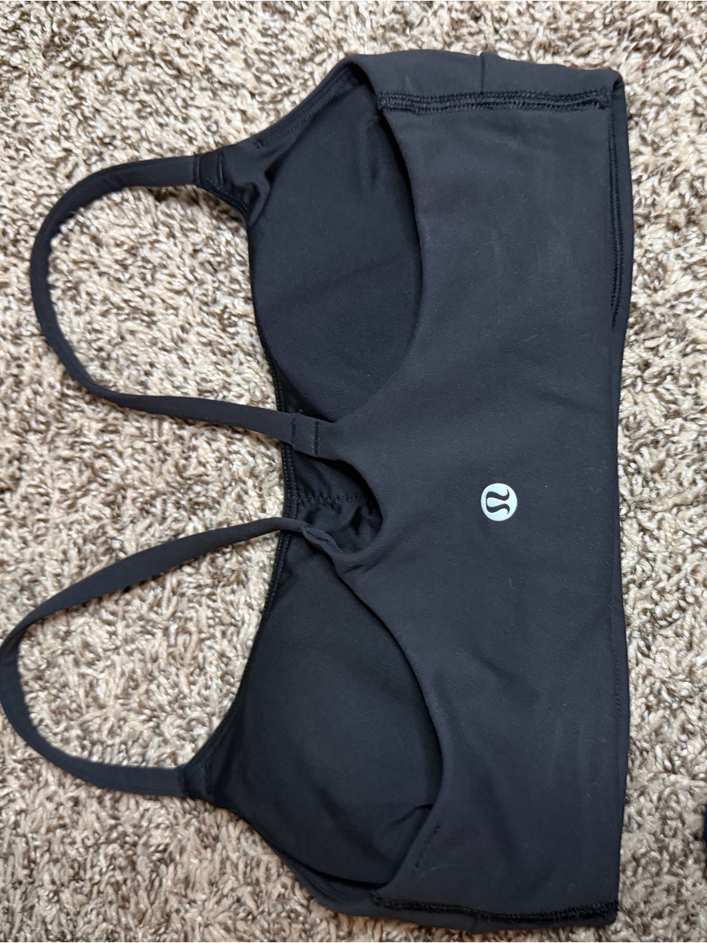 lululemon Black Wunder Train Strappy Sports Bra- Size 6 - Picture 6 of 8
